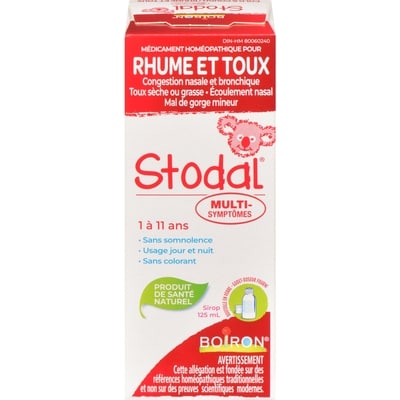Boiron Stodal multi-symptomes pour le rhume et la toux 125 ml, 10,39 $/100ml