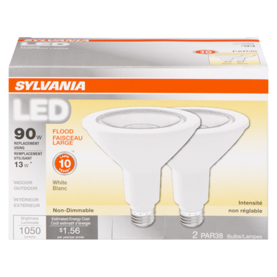 Sylvania Ampoule DEL blanc PAR38 13 W 1 ea, 12,50 $/1ch
