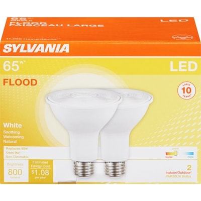 Sylvania LED Bulb, 10 Year, 9W PAR30 SW VP2 1 ea, $9.50/1ea