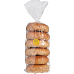 null Bagels, Cinnamon Raisin 6 Pack 6x96.0 g, $0.87/100g