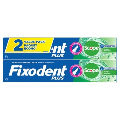 Fixodent Crème adhésive pour prothèses Plus à saveur de 114 g, 14,46 $/100g
