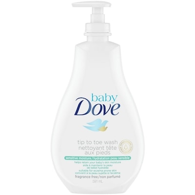 Dove Baby Wash Sensitive Moisture Hypoallergenic And Fragrance Free 591 ml, $2.03/100ml
