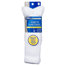 Diabetic 2 Pairs White Men's Crews Size 7-12