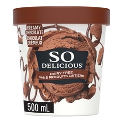 So Delicious Dairy Free Cashew-Based Frozen Dessert, Creamy Chocolate 500 ml, $1.20/100ml