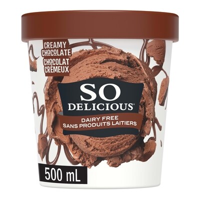 So Delicious Sans produits laitiers dessert glacé a la noix de cajou chocolat cremeux 500 ml, 1,30 $/100ml