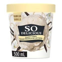 So Delicious Sans produits laitiers dessert glacé a la noix de cajou Vanille 479 ml, 1,60 $/100ml