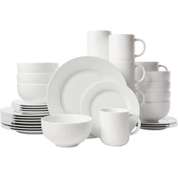 Bistro Rim Dinnerware Set 32Pc - Ultra White
