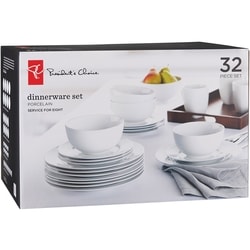 President's Choice Bistro Rim Dinnerware Set 32Pc - Ultra White
