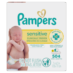 Baby Wipes Sensitive 504 Wipes, 6X