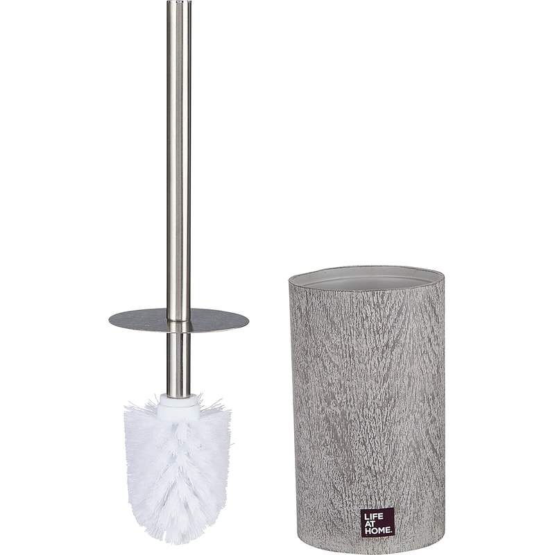 Toilet Brush, Polyresin, Stainless Steel, Plastic, Grey