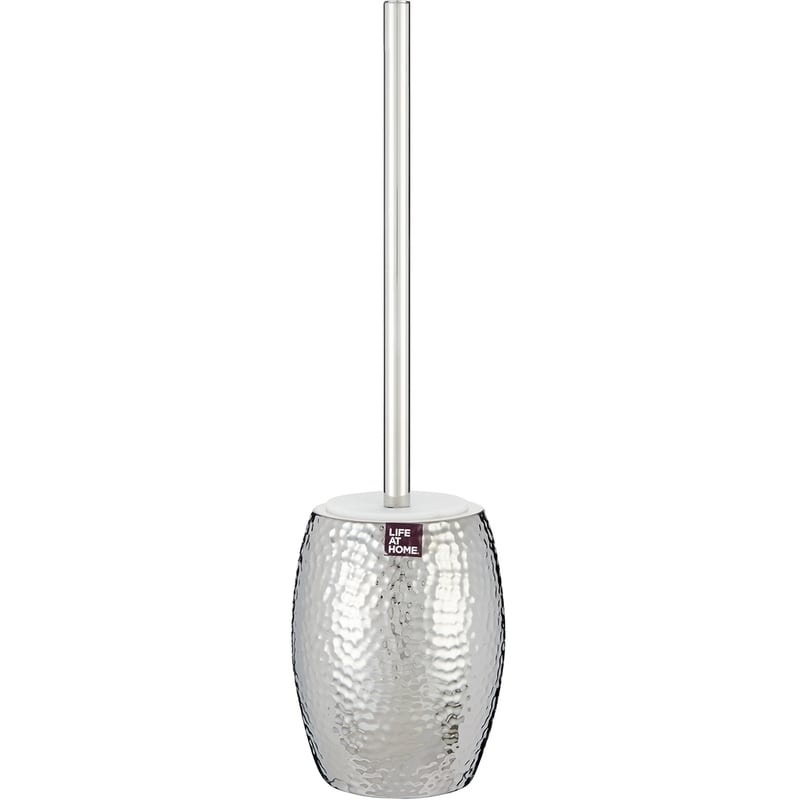 Toilet Brush, Ceramic, Stainless Steel, Plastic, Silver