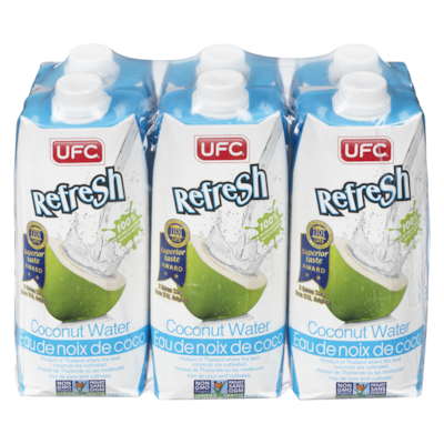 UFC 100% Coconut Water 6x500.0 ml, $0.38/100ml