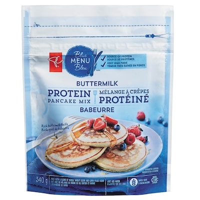 PC Menu Bleu Mélange à crêpes protéiné au babeurre 340 g, 1,61 $/100g