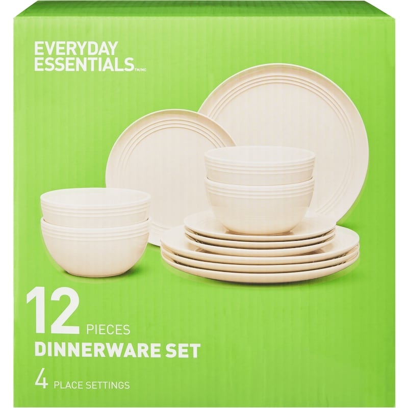 Dinnerware 12 Piece Set - Ivory