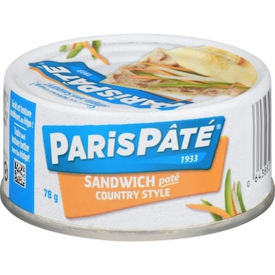 Paris Pâté Pâté Sandwich Spread 78 g, $2.56/100g