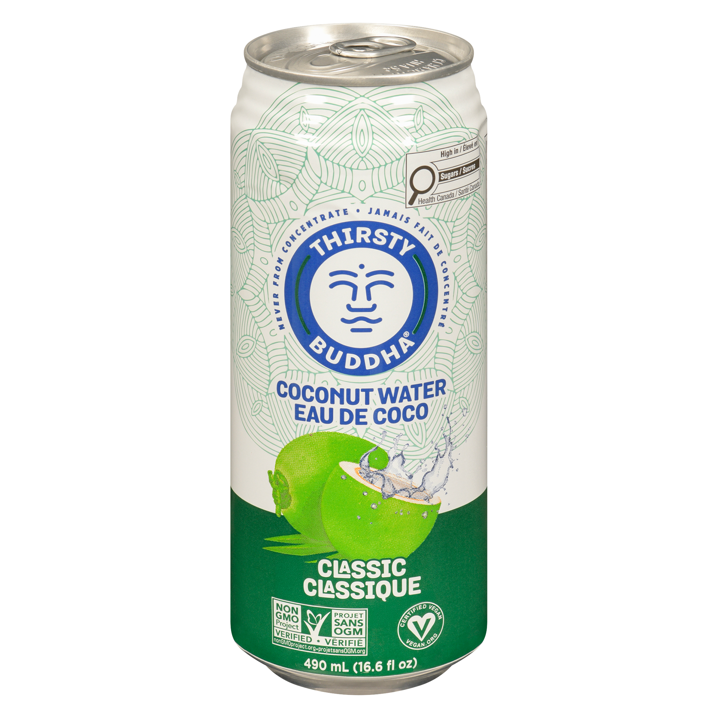 Thirsty Buddha Coconut Water, 490 ml, $0.61/100ml