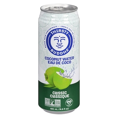 Thirsty Buddha Coconut Water, 490 ml, $0.67/100ml