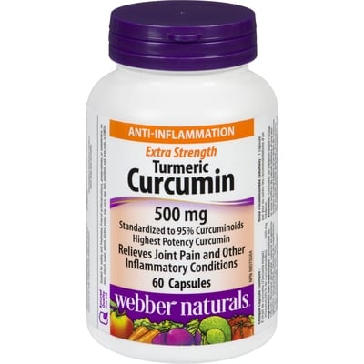 Webber Naturals Extra Strength Turmeric Curcumin 60 ea, $0.29/1ea