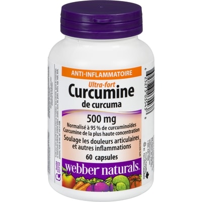 Webber Naturals WebberNaturals Ultra-Fort Curcumine de Curcuma 500 mg 60 Capsules 60 ea, 0,42 $/1ch