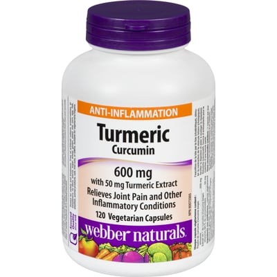 Webber Naturals Turmeric Curcumin Anti-Inflammation 600 mg 120 Vegetarian Capsules 120 ea, $0.13/1ea