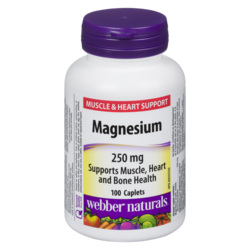 Vitamins, Magnesium Muscle & Heart Support 250 mg 100 Caplets