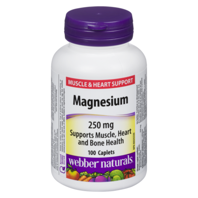 Webber Naturals Vitamins, Magnesium Muscle & Heart Support 250 mg 100 Caplets 100 ea, $0.12/1ea