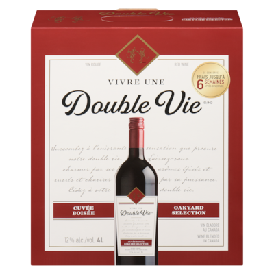 Double Vie Oakyard Selection Canadian Red Wine (ID required at pick-up) 4000 ml, $1.11/100ml