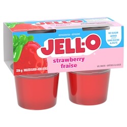 Jell-O Strawberry No Sugar Added Refrigerated Ready-To-Eat Gel
