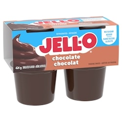 Jell-O Chocolate No Sugar Added Ready-To-Eat Refrigerated Pudding