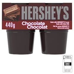 Hershey’s Goûters au pouding hershey's réfrigérés chocolat, 440 g, 4 coupes 4x110.0 g, 1,14 $/100g