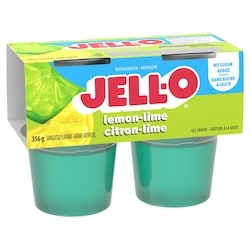 Jell-O Lemon-Lime No Sugar Added Refrigerated Ready-To-Eat Gel