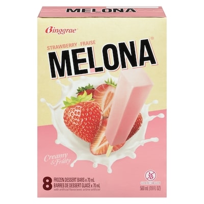 Binggrae Melona Frozen Dessert Bars Strawberry 560 ml, $1.34/100ml