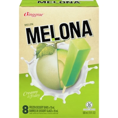 Binggrae Melona Frozen Dessert Bars Honeydew Melon 560 ml, $1.34/100ml