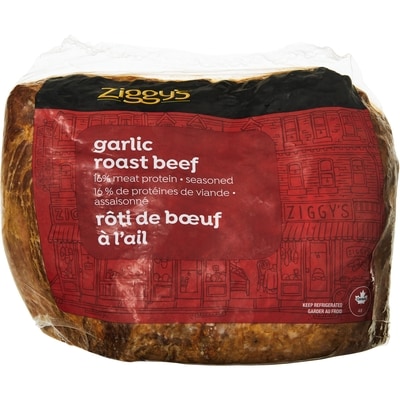 Ziggy’s Rôti de bœuf à l’ail 19,82 $/1kg 8,99 $/1lb