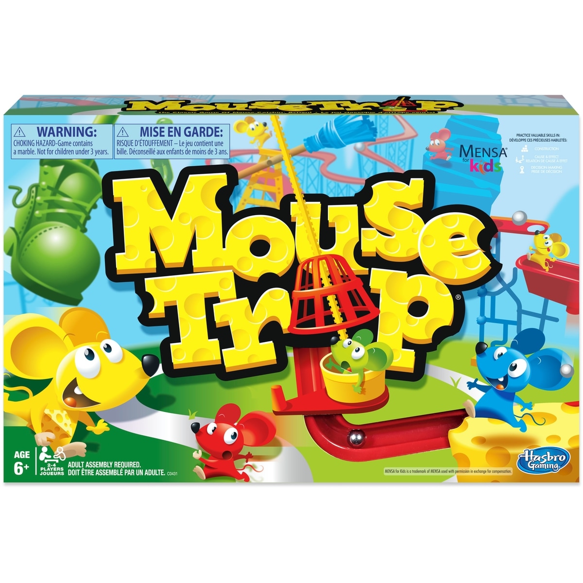 Jeu Hasbro Mousetrap, jeu de plateau pour enfants dès 6 ans, installation plus facile que dans les versions précédentes 1 ea, 34,00 $/1ch