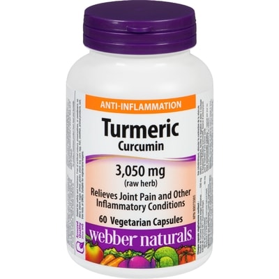 Webber Naturals Turmeric Curcumin Anti-Inflammation 3050 mg 60 Vegetarian Capsules 60 ea, $0.17/1ea