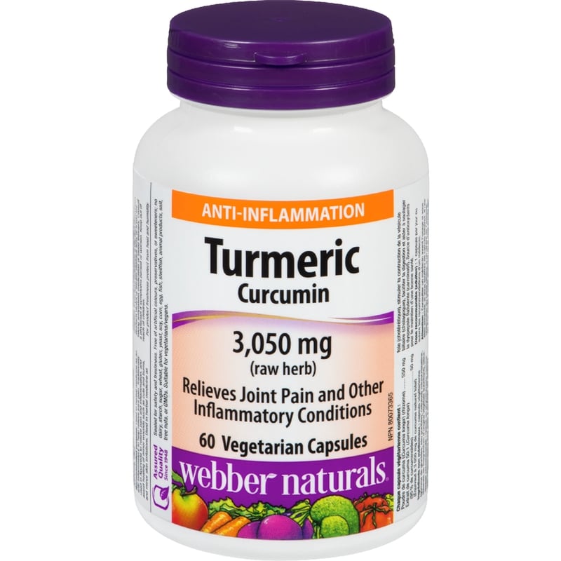 Turmeric Curcumin Anti-Inflammation 3050 mg 60 Vegetarian Capsules