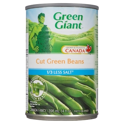 Green Giant Cut Green Beans, Low Salt 398 ml, $0.37/100ml