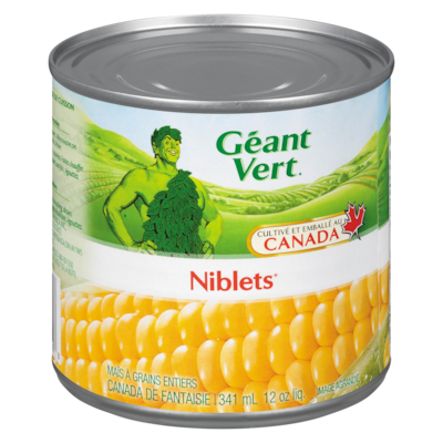 Géant Vert Maïs en grains, entiers 341 ml, 0,44 $/100ml