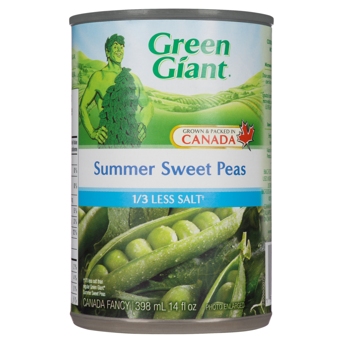 Géant Vert Pois d'été, faible teneur en sel 398 ml, 0,38 $/100ml