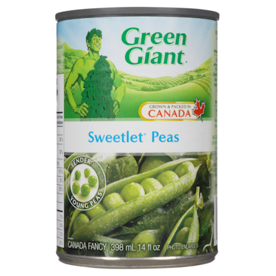 Géant Vert Pois Sucrelets 398 ml, 0,50 $/100ml