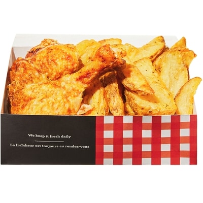 null Quarter Rotisserie Chicken & Potato Wedges (After 11am) 425 g, $2.12/100g