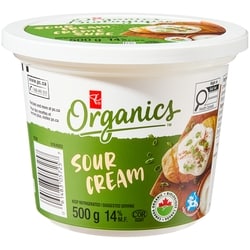 PC Biologique Crème Sure 14 % M.G. 500 g, 1,20 $/100g