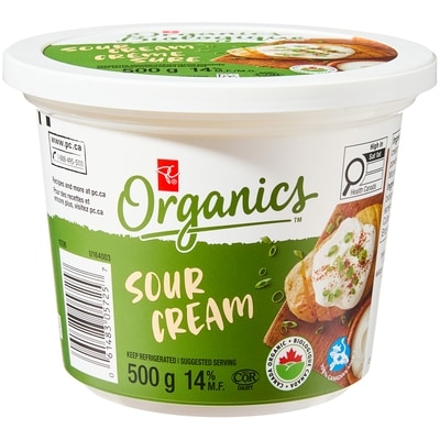 PC Biologique Crème Sure 14 % M.G. 500 g, 1,16 $/100g
