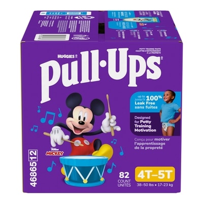 Huggies Sous-vêtements d’entraînement pour garçons, 4T-5T (17 à 23 kg [38 à 50 livres]), 82 sous-vêtements 82 ea, 0,45 $/1ch