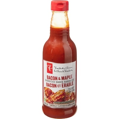 le Choix du Président Sauce barbecue bacon et érable 500 ml, 0,80 $/100ml