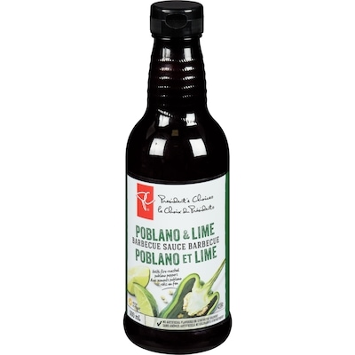 President's Choice Poblano & Lime Barbecue Sauce 500 ml, $0.80/100ml
