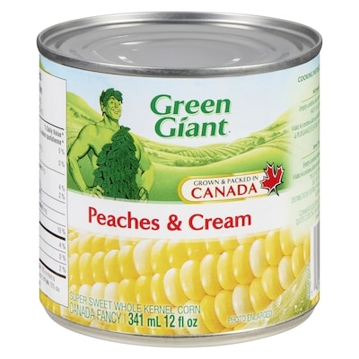 Green Giant Peaches & Cream Corn 341 ml, $0.44/100ml