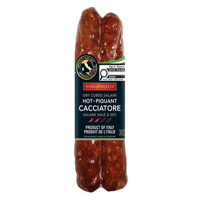Marc Angelo Salami cacciatore, piquant 300 g, 4,66 $/100g