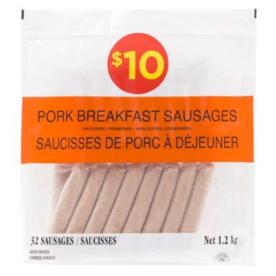 null Saucisses à déjeuner 1.2 kg, 0,83 $/100g